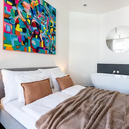 Lägenhet High-End Apartments With Ac & Parking By Easybnb Premium *
